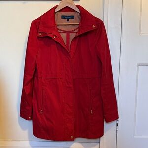 Cole Haan Women's Red Rain Jacket with Travel Pouch